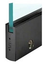 Crl Black 35-3/4" Single Door Rail 6" Square Style With Lock For 3/8" Glass. Fixed Price $750.00.