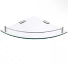 Acehoom 14" X 10" D 1.6" Wall Mount Bathroom Corner Triangle Glass Shelf. Fixed Price $20.00.