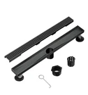 Elefloom Linear Shower Drain, Black 36. Fixed Price $75.00.