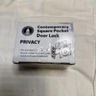 Contemporary Square Pocket Door Lock, Privacy (bed/bath) Latch, 2-3/4" Backset,. Fixed Price $19.99.