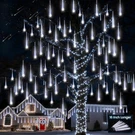 Best Aluan Christmas Lights Outdoor Meteor Shower White 16 Inch 10 Tubes 360 Led. Fixed Price $23.99.