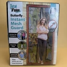Total Vision Instant Bug Screen Mesh Guard 40X82.5" Magnetic Closure Butterfly. Fixed Price $9.80.