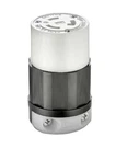 Leviton 20 Amp 250-VOLT Locking Connector, Black And White 2323-CS-NOB. Fixed Price $11.00.
