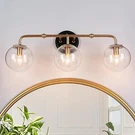 Classy Leaves Black Gold Bathroom Light Fixtures - And. Fixed Price $81.97.