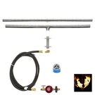 T60CK: Basic Propane Diy Gas Fire Pit Kit & 60" Lifetime Warranted 316 Burner. Fixed Price $260.00.