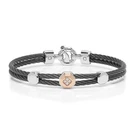 Baraka Men's BR332131RODB190008 Rose Gold Black Pvd White Diamonds Bracelet. Fixed Price $1430.31.