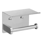 Bwe Wall Mounted Stainless Steel Toilet Paper Holder W/ Phone Shelf - Nickel. Fixed Price $19.95.