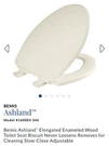 Bemis 1600E4 346 Elongated Closed Front Enameled Wood Toilet Seat In Biscuit. Fixed Price $22.00.