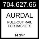 Ikea Aurdal Pull-out Rail For Baskets Dark Gray Pack 14 3/4" 704.627.66. Fixed Price $22.99.