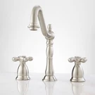 Signature Hardware Victorian Widespread Bath Faucet W/metal Cross Handles-chrome. Fixed Price $163.30.