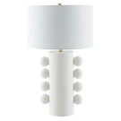Henn&hart 27" Tall Ceramic Table Lamp With Fabric Shade In Flat White, For Ho.... Fixed Price $138.80.