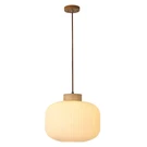 Flyrose Mid Century Modern Globe Pendant Light Milk Glass Wood Kitchen Dining. Fixed Price $59.39.