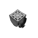 Reln Storm Drain 5 In. X Plastic 4-WAY Adapter With Portland Grey Grate. Fixed Price $18.99.
