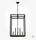 Hunter Lighting Squire Manor Large 8-LIGHT Matte Black Pendant Chandelier. Fixed Price $149.00.