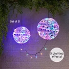 Set Of 2 Color-changing Globe Porch/patio Garden Lanterns. Fixed Price $29.99.