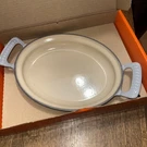 Creuset Modern Heritage Enameled Cast Iron Oval Gratin, 1 3/4-QT New Box. Fixed Price $120.00.