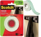 Packs 3M Scotch Indoor Mounting Tape Holds 10 Lb Each Roll 1" X 50" (1.38 Yd). Fixed Price $8.49.