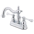 Kingston Brass KS1601BL Heritage 4" Centerset Bathroom Faucet, Polished Chrom.... Fixed Price $94.26.