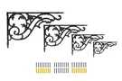 14X8.5 Inch Decorative Shelf BRACKETS,4 Pack Cast Iron Corbesl. Fixed Price $65.99.