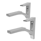 Brixwell Chrome Aluminum Shelf Bracket For 5/8"- 3/4" Glass, 12" Depth, Pack. Fixed Price $17.12.