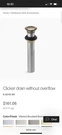 Kohler Bathroom Sink Clicker Drain K-33151-BV W/o Overflow Brushed Bronze. Fixed Price $115.00.