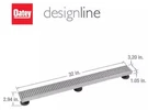 Oatey Designline In. Ss Linear Shower Drain Square Pattern Grate DLS2320R2. Fixed Price $47.97.