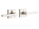 Signature Hardware Mabry Privacy Set -lever Handles- Brushed Nickel. Fixed Price $15.00.