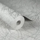 New Graham & Brown Boutiquetwist Geometric Metallic Wallpaper White Silver. Fixed Price $70.00.