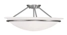 Livex Lighting 4825 Nickel Newburgh 8"H Semi-flush Ceiling Fixture With 3-LIGHTS. Fixed Price $295.96.