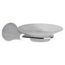 Franz Viegener Round Glass Soap Dish And Holder, Wall-mount, Polished Chrome. Fixed Price $34.99.