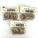 Antique Drapery Rod 2 Straight Crocodile Clip Curtain Rings Gold 3 Pkgs. Fixed Price $49.99.