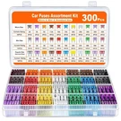 300PCS Car Assortment Kit, 160 Mini Blade Fuses Automotive + 90 Standard. Fixed Price $12.99.