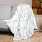 Woomer Heated Blanket Throw 50 60, Marble Blue-faux Fur &. Fixed Price $70.05.