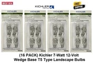 Kichler 7-WATT 12-VOLT Wedge Base T5 Type Landscape Bulbs 0805262 (16 Pack). Fixed Price $12.42.