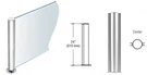 Polished Stainless 24" Round PP08 Elegant Series Counter/partition Center Post. Fixed Price $227.34.