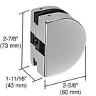Brushed Stainless Pth Series Glass Mounted Patch Lock Keeper By Laurence. Fixed Price $60.00.