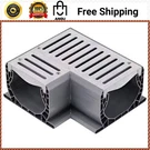 Spee-d Channel Drain 90-DEGREE Elbow And Gray Plastic Grate 2381. Fixed Price $47.99.
