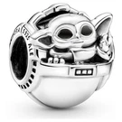 Genuine Pandora Disney Star Wars Baby Yoda Grogu & Crib Charm 799511C01. Fixed Price $70.56.