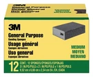 3M Sanding Sponge Block, 12-PACK, Medium Grits, 3-3/4 X 2-5/8 In, Designed. Fixed Price $41.29.