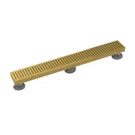 Oatey Designline 24 In. Brushed Gold Linear Shower Drain - Square Grate. Fixed Price $42.95.