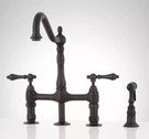 Signature Hardware Bellevue Bridge Faucet W/brass Sprayer - Matte Black. Fixed Price $229.00.