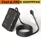 Ultra Thin Flat Plug Extension Cord With 4 Usb PORTS(2 C), 5FT Surge Protect. Fixed Price $17.98.