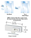 Crl EUR205A Satin Anodized Series Complete Patch Lock Including Cylinder. Fixed Price $148.66.