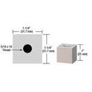 C.r. Laurence SQ1251SC Crl Satin Chrome 1-1/4" Square Standoff Base 1" Long. Fixed Price $35.89.
