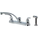 Home Impressions 2-HANDLE Metal Lever Kitchen Faucet With Side Spray, Chrome. Fixed Price $57.01.