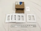 (5) New Elegrp 2-GANG Rocker Plastic Screwless Wall Plate White 3032GM-WH5. Fixed Price $20.90.