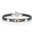 Baraka Men's BR332131RODN210008 Rose Gold Black & White Diamonds Bracelet. Fixed Price $1315.31.