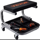 Vevor Rolling Creeper Garage Shop Seat 250 Lbs Padded Mechanic Stool Tray. Fixed Price $27.99.