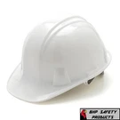 Pyramex White Cap Style Hard Hat HP14110 With 4-POINT Ratchet Suspension Safety. Fixed Price $15.50.