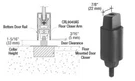 CRL9040S33 Floor Mounted Closer 1-5/16" Collar Height Tapered Type Spindle. Fixed Price $12.88.